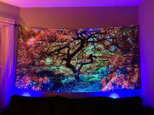 Load image into Gallery viewer, Magical Tree's Embrace - The Black Light Tapestry