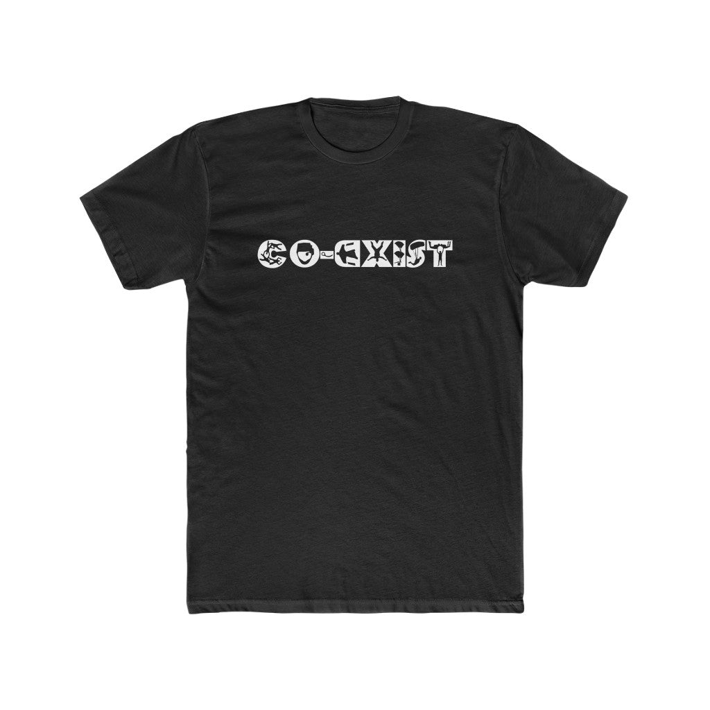 Skydivers Co-Exist - Men's Cotton Crew Tee