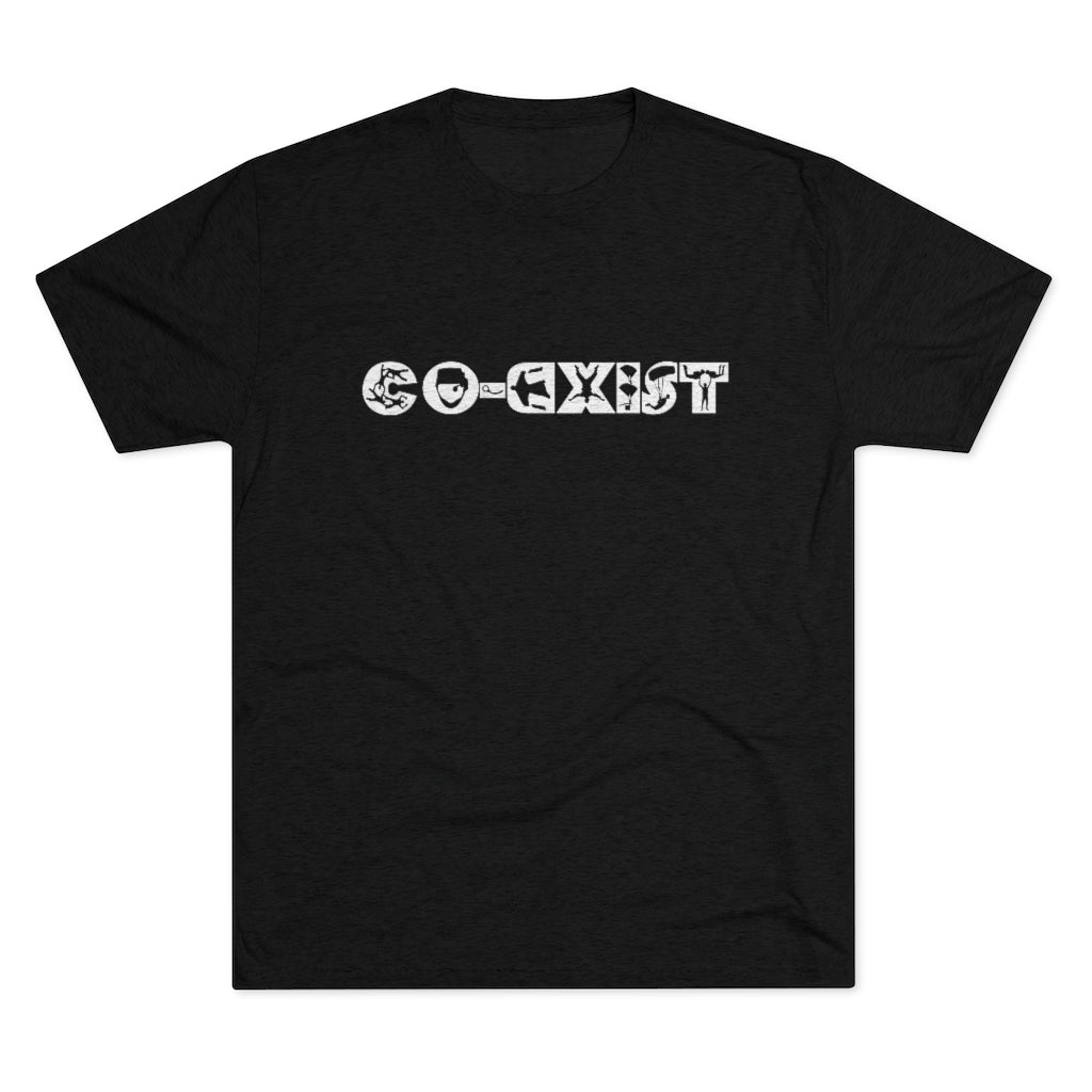 Skydivers Co-Exist - Men's Tri-Blend Crew Tee